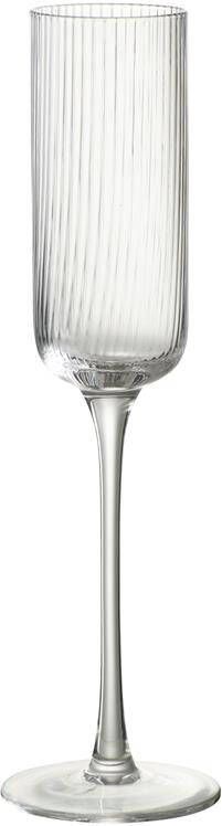 J-Line Louise champagneglas glas transparant 6x
