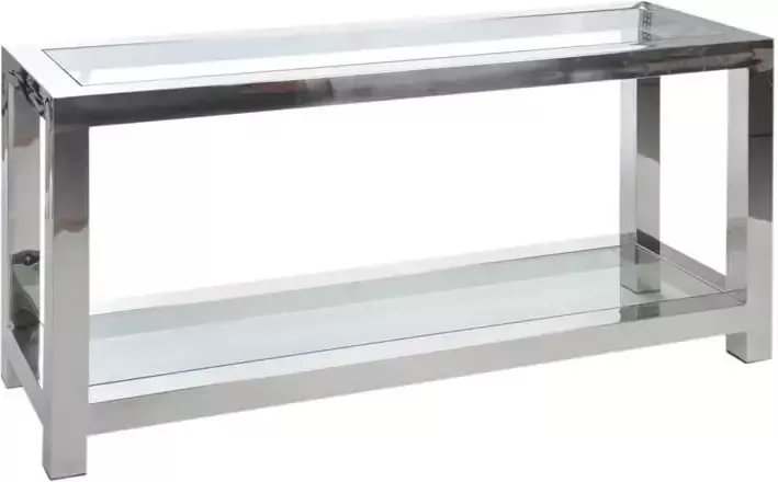 J-Line Console Roestvrij Staal|Glas Zilv 140X40x70cm