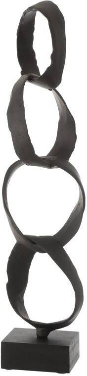 J-Line Figuur Ringen op Voet Zwart Large - Foto 1