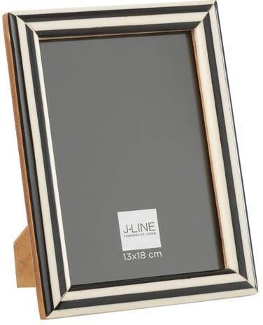 J-Line fotolijst fotokader hout zwart|wit large