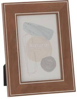 J-Line fotolijst hout donkerbruin 2 stuks