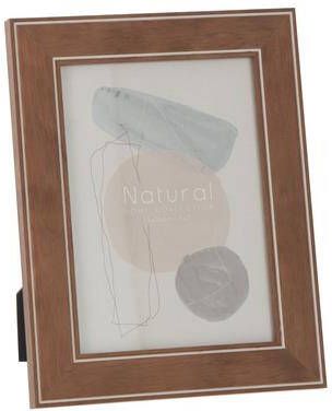 J-Line fotolijst hout donkerbruin 2 stuks