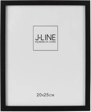 J-Line fotolijst fotokader Basic hout zwart medium 2 stuks