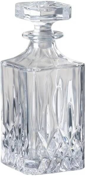 J-Line Geslepen karaf decanteerkaraf + stop glas transparant