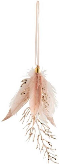 J-Line hanger veren licht roze|glitter