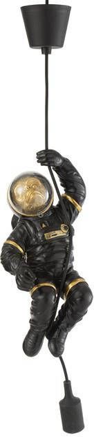 J-Line Astronaut hanglamp polyester zwart & goud