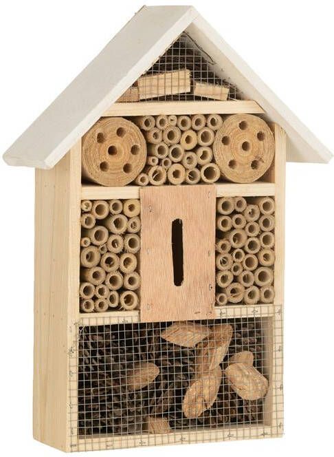 J-Line decoratie Insecten Huis China Spar hout naturel large