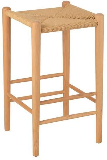 J-Line barstoel Orientaal essenhout touw naturel - Foto 2