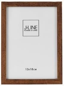 J-Line fotolijst Basic hout donkerbruin small 2 stuks