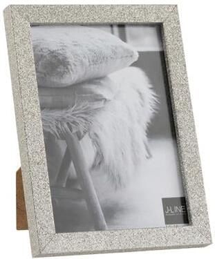 J-Line fotolijst fotokader Glitter hout zilver mediu