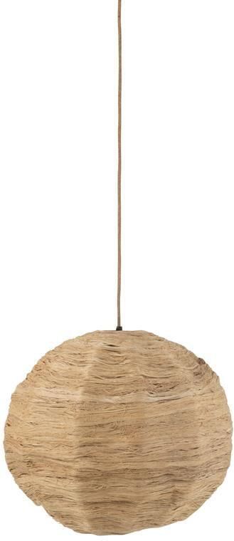 J-Line hanglamp Bol Bananenbladeren jute naturel large