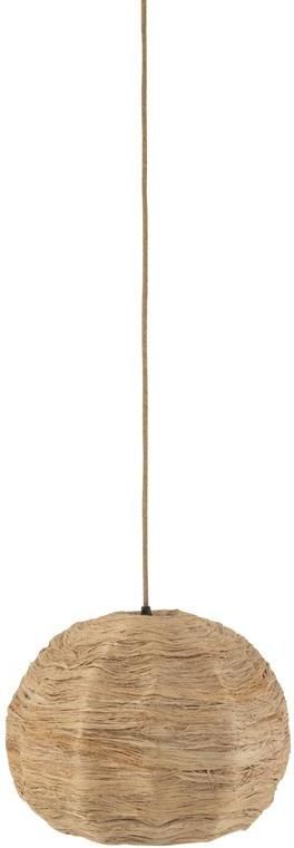 J-Line hanglamp Bol Bananenbladeren jute naturel medium