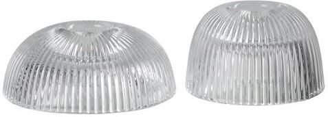 J-Line kaarshouder canele glas transparant 2 stuks