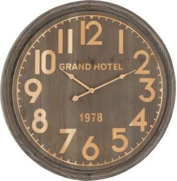 J-Line klok Grand Hotel hout naturel small Ø 58 cm