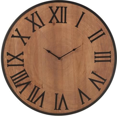 J-Line klok Nue mdf|ijzer naturel large Ø 60 cm