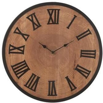 J-Line klok Nue mdf|ijzer naturel small Ø 40 cm