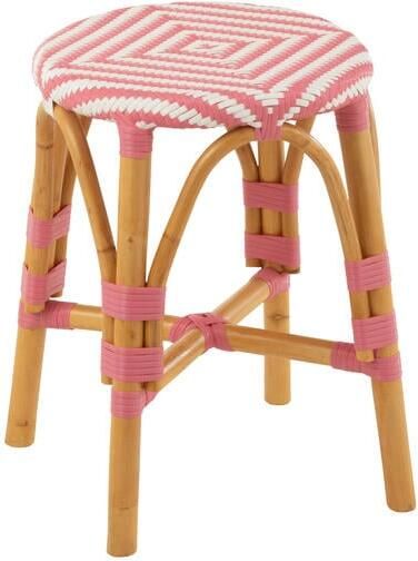 J-Line barkruk Live rotan kunststof naturel roze - Foto 4