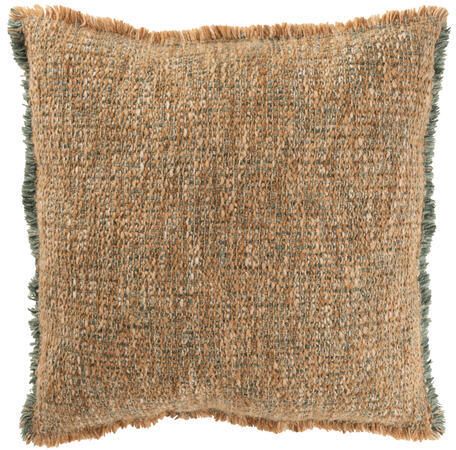 J-Line Kussen Gerafelde Randen Polyester Multicolor 45x45x12cm