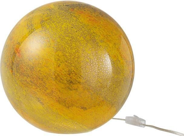 J-Line Lamp Dany Strepen Rond Glas Geel Large