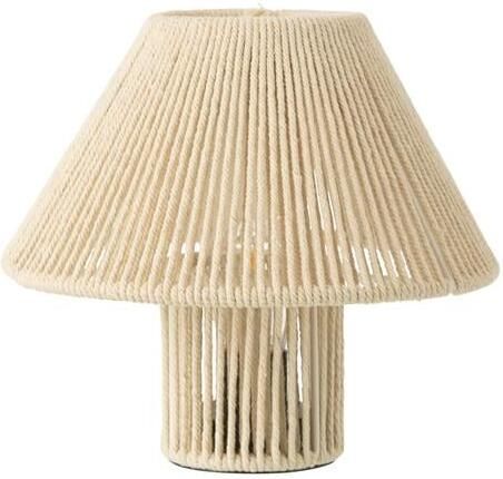 J-Line lamp metaal|katoen naturel LED lichtjes