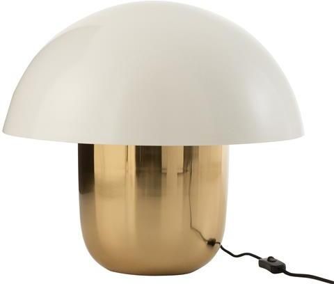 J-Line Lamp Paddenstoel Ijzer Wit|goud Large