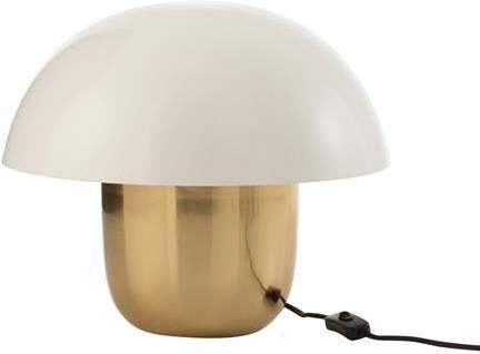 J-Line Lamp Paddenstoel Ijzer Wit|goud Small