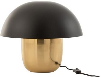 J-Line Lamp Paddenstoel Ijzer Zwart|goud Small