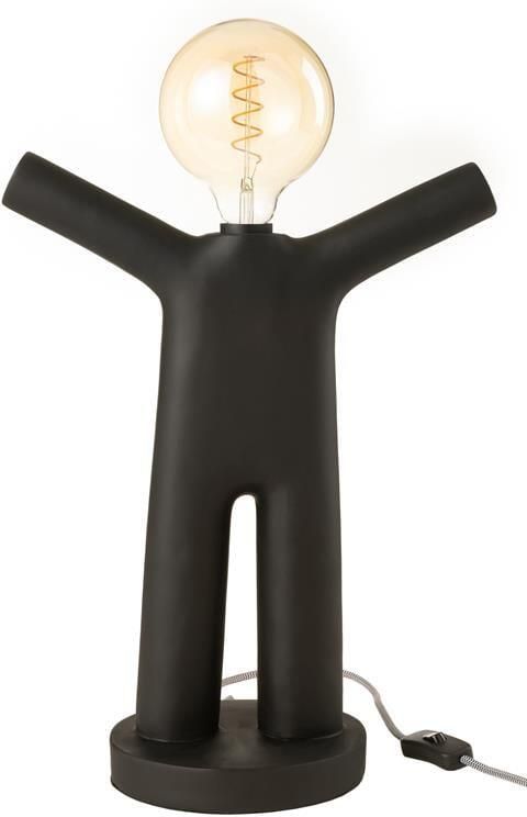 J-Line Lamp | Polyester | Zwart | 35x18.5x (h)44.5 Cm