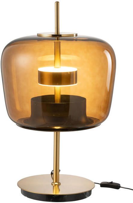 J-Line Ledlamp Glas Bruin 35x35x58cm