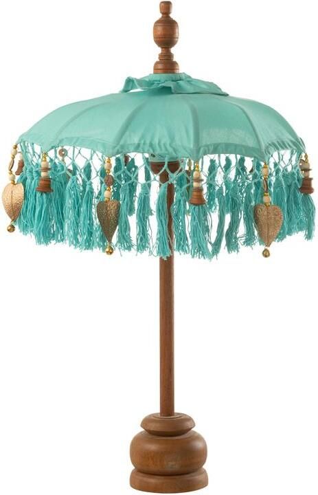 J-Line Parasol Dayu Katoen|Hout Blauw Small