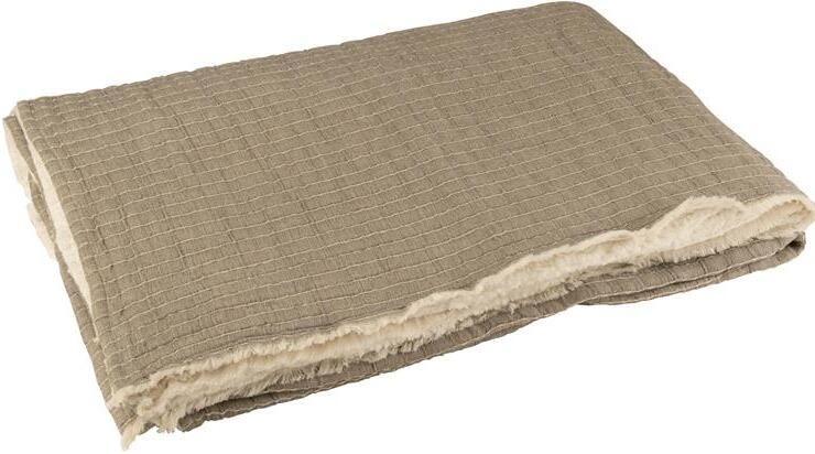 J-Line plaid Strepen Stiksel katoen|polyester grijs