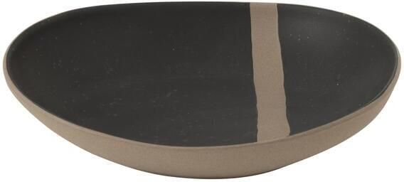 J-Line schaal keramiek zwart|taupe