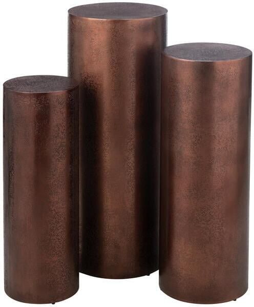 J-Line sokkel Pilaren Rond metaal brons 3 stuks
