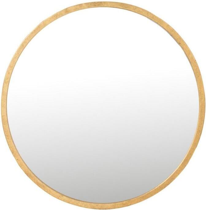 J-Line spiegel Mona Rond ijzer|glas goud small Ø 40 cm