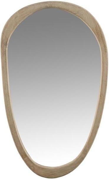 J-Line spiegel Onregelmatig hout naturel large 83 cm hoog