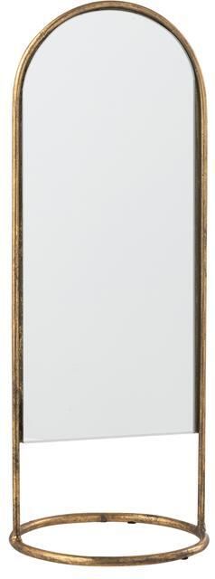 J-Line spiegel Op Voet Daisy ijzer|glas goud 16.5 x 45 cm