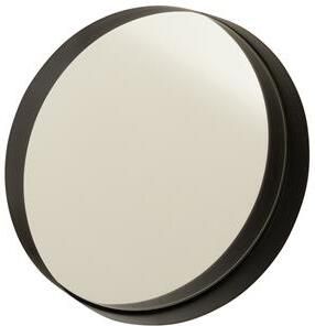 J-Line spiegel Rond Boord metaal zwart small Ø 30 cm