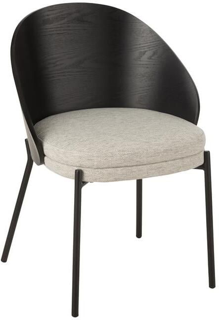 J-Line stoel Lone multiplex metaal zwart grijs - Foto 2