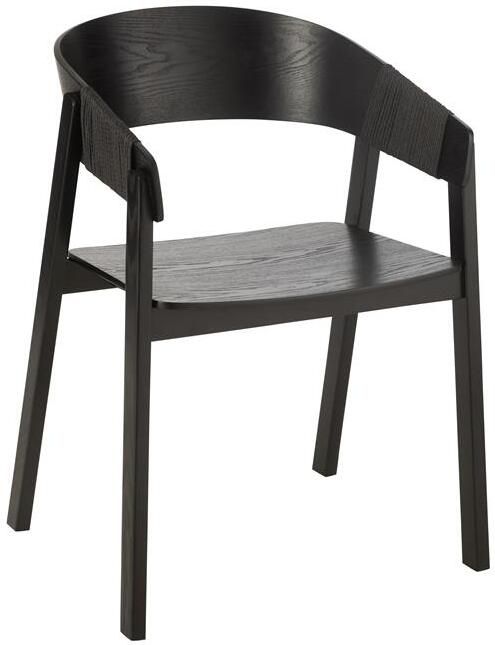 J-Line stoel Naga essenhout touw zwart - Foto 2