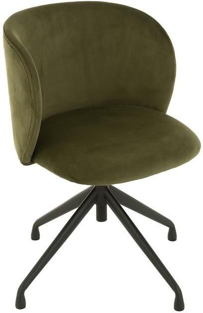 J-Line Stoel Turn Up Down Fluweel Donker Groen - Foto 2