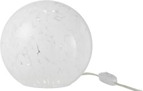 J-Line Tafellamp Dany Glas Wit