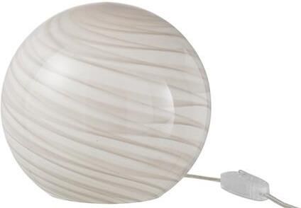 J-Line Tafellamp Dany Strepen Glas Grijs