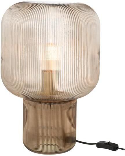 J-Line tafellamp glas bruin