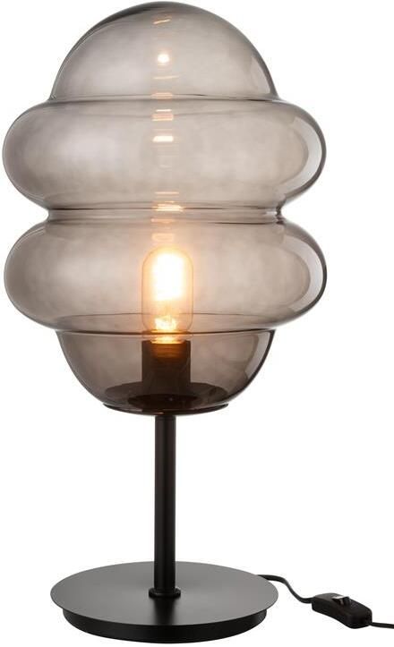 J-Line Tafellamp Honinglepel Glas Grijs 28x28x52cm