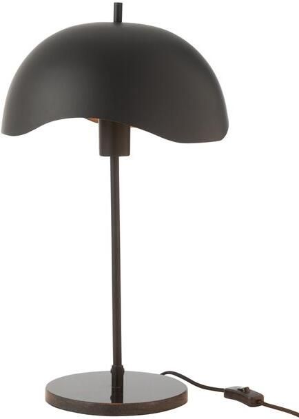 J-Line Tafellamp Metaal|marmer Zwart 30x30x56cm