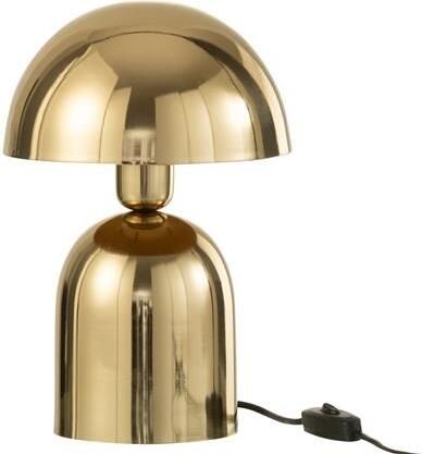 J-Line tafellamp Paddenstoel metaal blinkend goud