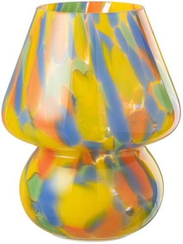 J-Line tafellamp Regenboog glas mix large