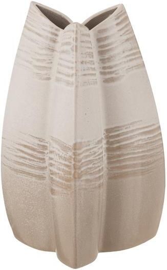 J-Line vaas Abstract Tripod keramiek beige large 39 cm hoog