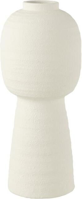J-Line vaas Lantaarn keramiek wit large 50 cm hoog