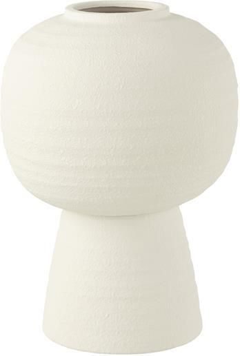 J-Line vaas Lantaarn keramiek wit medium 39.5 cm hoog